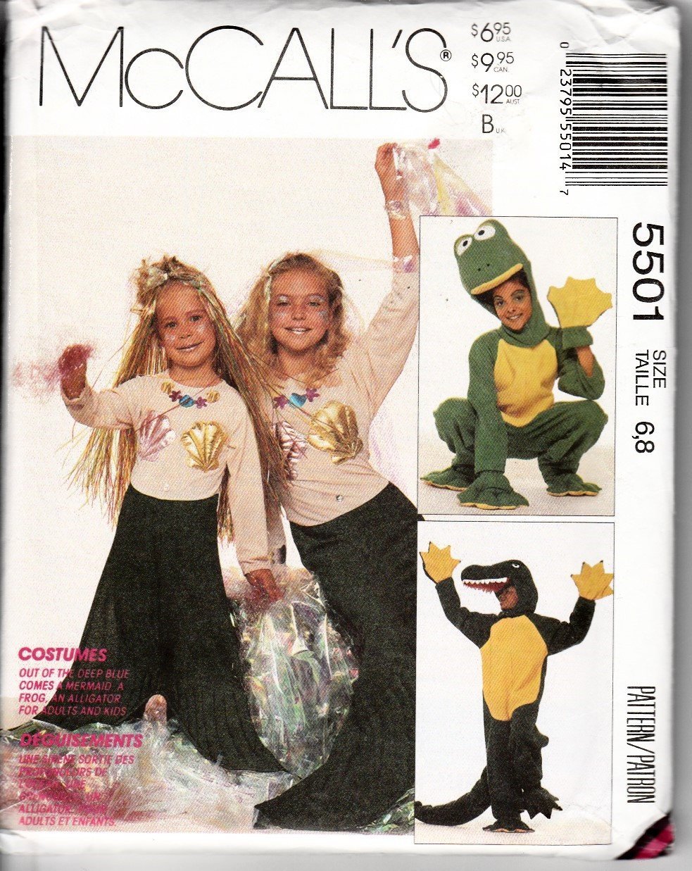 McCall's 5501 Childrens Halloween Costume Sewing Pattern Boys Girls Al
